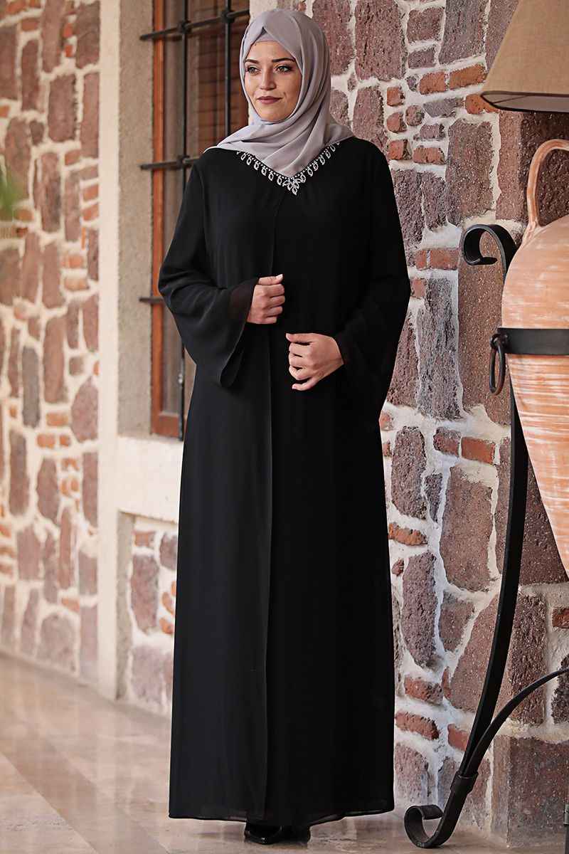 Mihrimah Elbise Siyah - Amine Hma